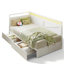 Daybed with 2 Storage Drawers, Corner Bed Frame with Charging Station and LED Lights, Heavy Duty Bed Frame Easy Assembly, No Box Spring Needed-474656413-497791456