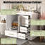 Meuble-lavabo traditionnel 36 po avec lavabo en céramique, armoire de salle de bain avec deux portes à fermeture douce et quatre tiroirs-111933330