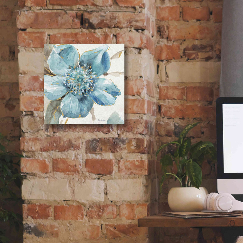 «Indigold VI» par Lisa Audit, art mural sur toile, H 12 po x l 12 po x P 0,75 po