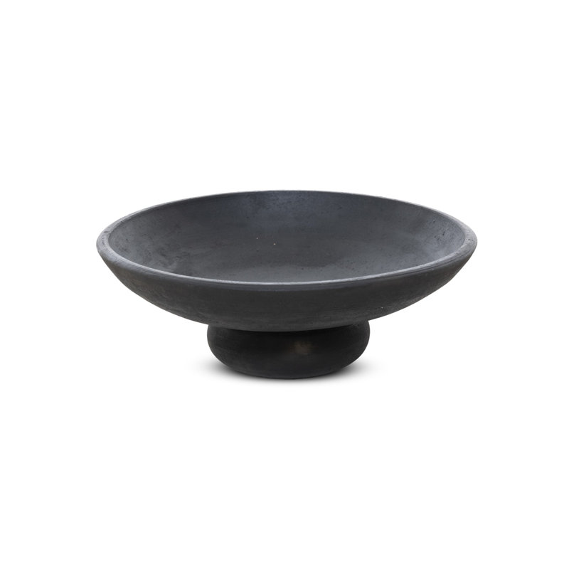 Perla Terracotta Decorative Bowl 1, Aged Black Terracotta