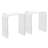 WAAcrylic End Table, Clear Lucite Coffee Table with Waterfall Edges (Set of 2)