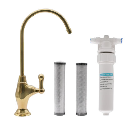 Ensemble de robinet distributeur d'eau froide 10 "à 1 levier avec filtre intégré sous l'évier