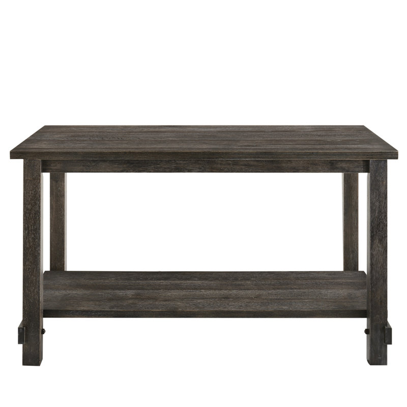 Table à hauteur de comptoir de style contemporain au fini gris patiné