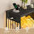 49.2" Dresser with Hanging Rack, 6 Fabric Drawers, LED Lights & Charging Station-1542323188