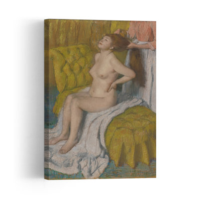 Femme se faisant peigner, vers 1886-1888, estampe d'art mural abstrait contemporain impressionniste