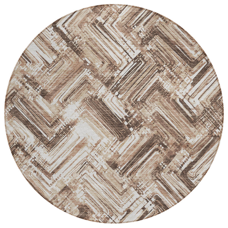 Tapis intérieur / extérieur Carletha, Rond 8 pi