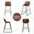 Bar Stools of 2/3/4, 26/30 Inch Counter Height Barstools with Back Faux Leather Bar Height Stools for Kitchen Island Counter-1812814385-1812814378-1812814387