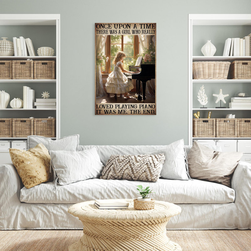 A Girl Loved Playing Piano 1, H 14 po x l 11 po x P 1,25 po