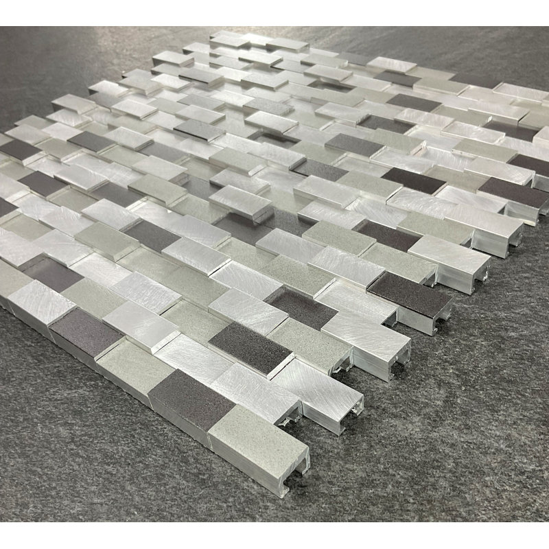 1.25" x 0.625" Metal Linear Mosaic Tile