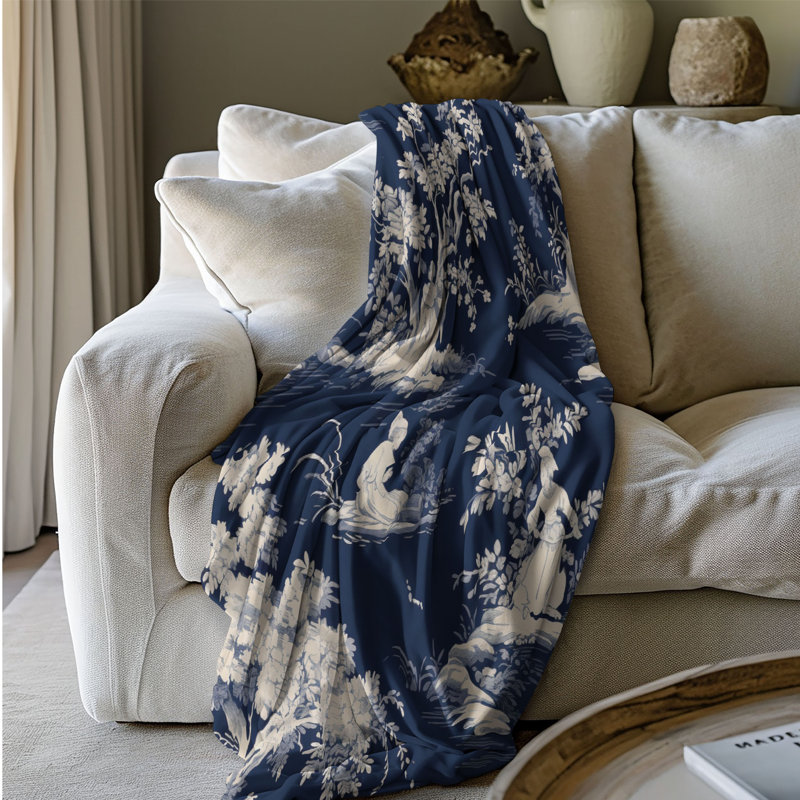 Bleu Sherpa - 1 pièce Sherpa Premium 0038, L 50 po x L 60 po