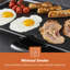 Geepas 23.5cm W x 43.5cm D Portable Single Burner Flat Top Electric Grill