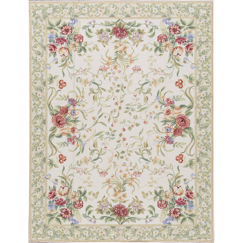 Hand-Knotted High-Quality Beige Area Rug