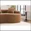Canapé modulaire incurvé en polyuréthane caramel à compression complète, canapé modulaire en chenille 30D pour appartement et salon, L 110 po, 800 lb, 60 fermeté avec 4 coussins-2009988193
