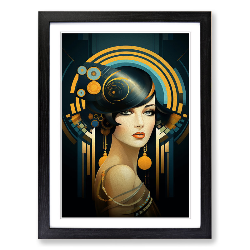 Single Picture Frame Print on Wood, Black Framed, 46cm H x 34cm W