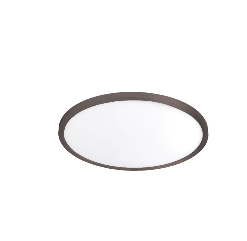 Plafonnier encastré simple à DEL 11 po à température variable 3500K, Bronze, 3500k, H 1,25 po x l 11 po x P 11 po