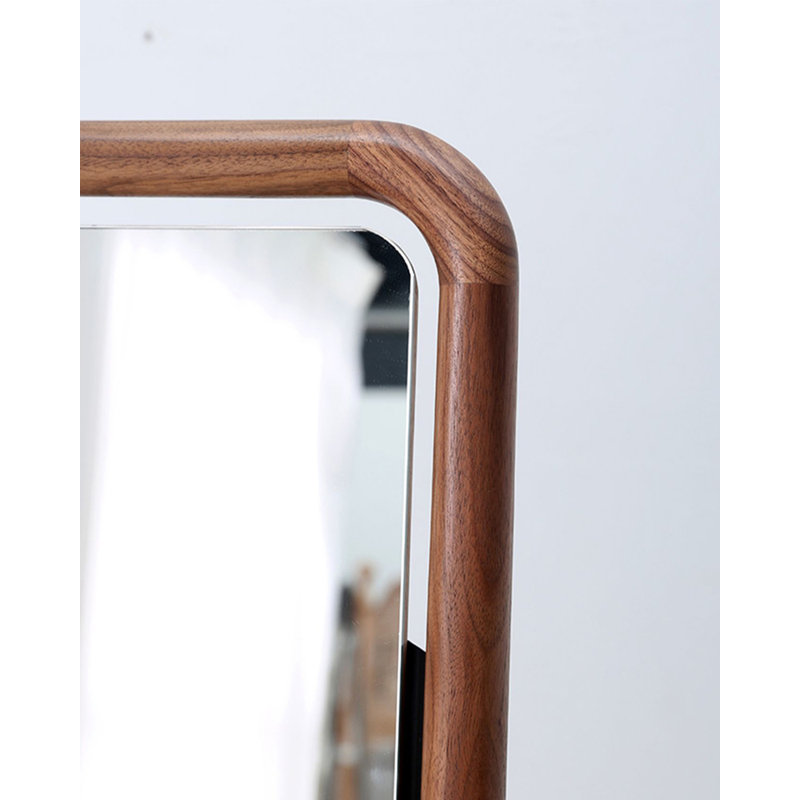 Miroir pleine grandeur moderne en noyer noir haute définition