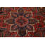 Tapis rouge perse rouge à motif géométrique Heriz noué à la main 10 x 13