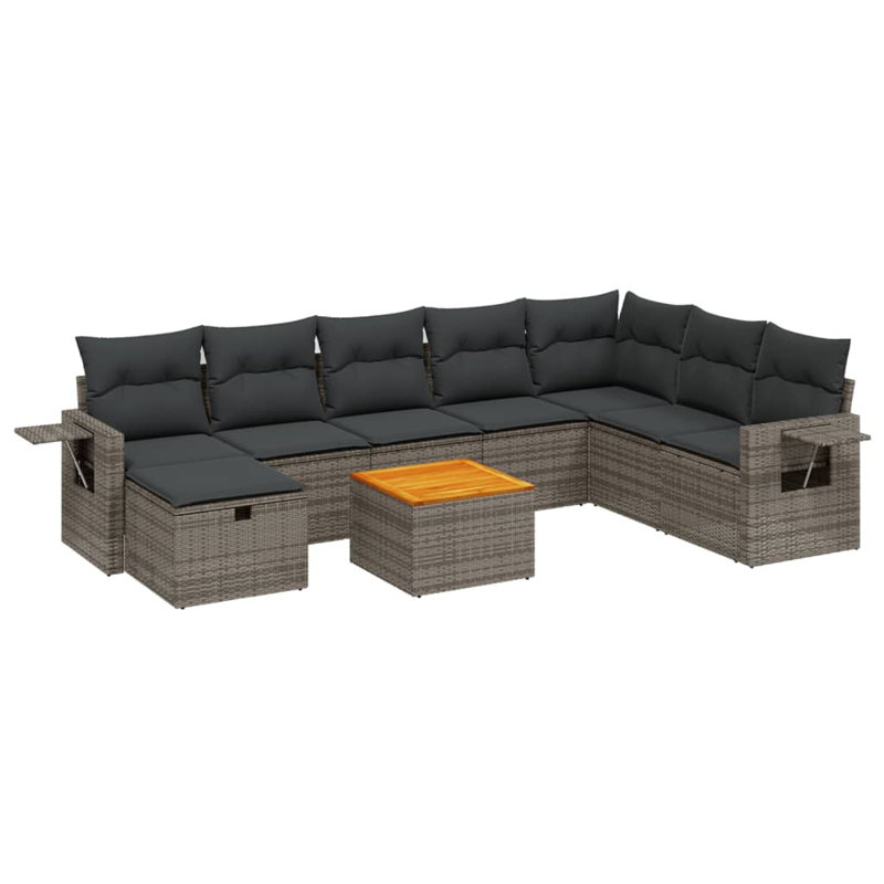 Vidaxl Garden Sofa Set Grey