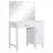 Elijah White And Dark Grey Vanity Set With Lighting And Stool