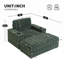 Canapé-lit surdimensionné de 42 po pour l'intérieur, canapé en fausse fourrure de lapin avec repose-pieds avec rangement et accoudoirs, porte-gobelets, fauteuil-lit rembourré, canapé de lecture avec siège profond pour le salon, chambre à coucher, 4 couleurs-11775555