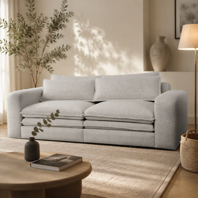 Canapé-lit convertible de 93 pouces pour très grand lit, canapé-lit escamotable 3 en 1 avec méridienne et 2 coussins lombaires pour des espaces de vie polyvalents