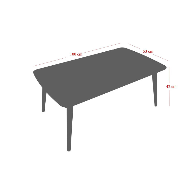 Modern Abstract Coffee Table, Grey & Black Marble Design, 39.4 x 16.5 x 20.5 inches | 100% Melamine Coated Particle Board, Thickness: 0.7 inches | Stylish & Functional for Living Room or Office Decor