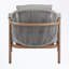 Fauteuil club d'extérieur en corde avec structure en métal robuste