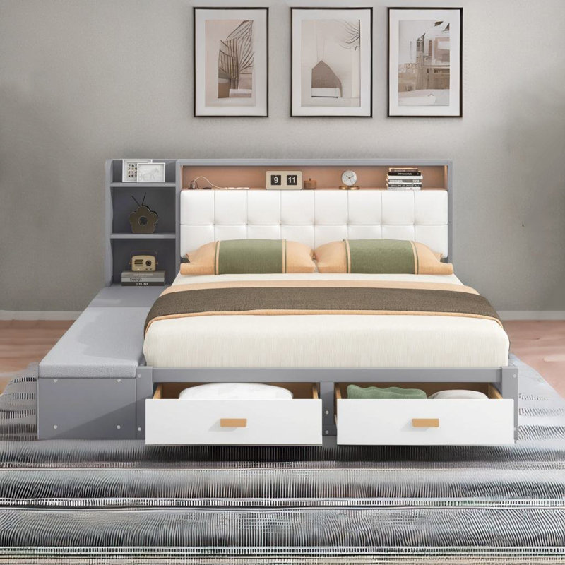 Reshami Upholstered Storage Bed