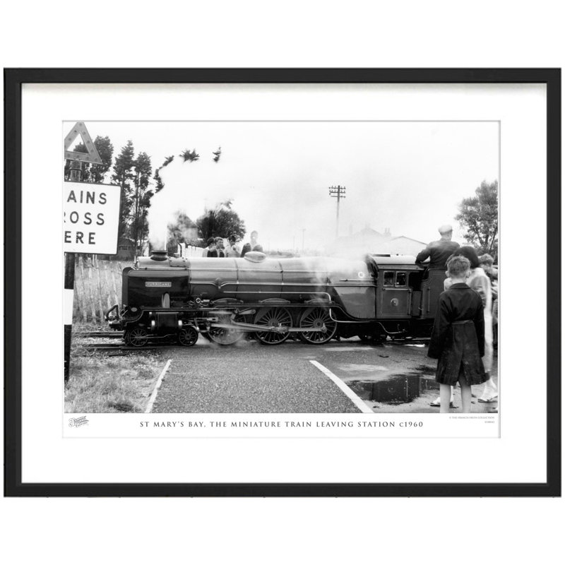 St Mary's Bay, The Miniature Train Leaving Station C1960 by Francis Frith - Single Picture Frame Print
