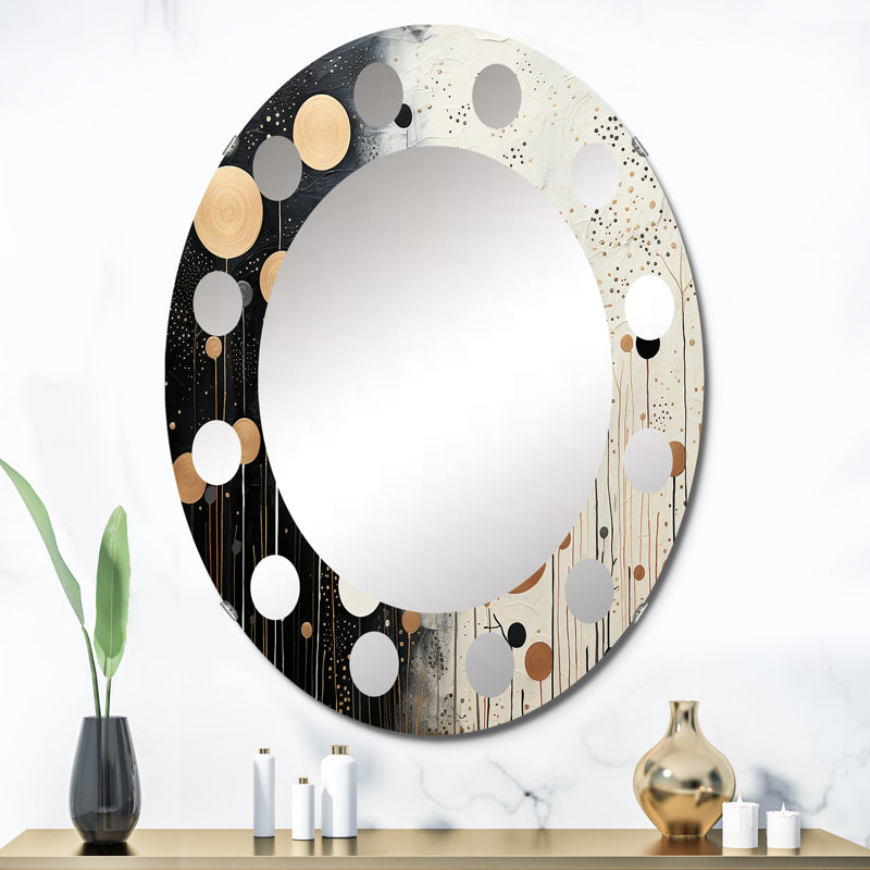 Brawlin - Miroir mural moderne ovale, 36 po x 24 po