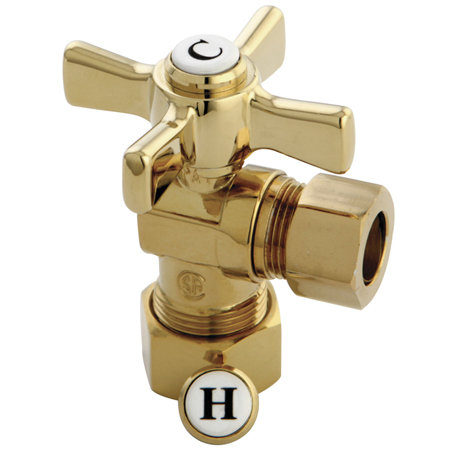 Valve à angle de compression 0,63 "x 0,5" Millennium Millennium, Laiton poli