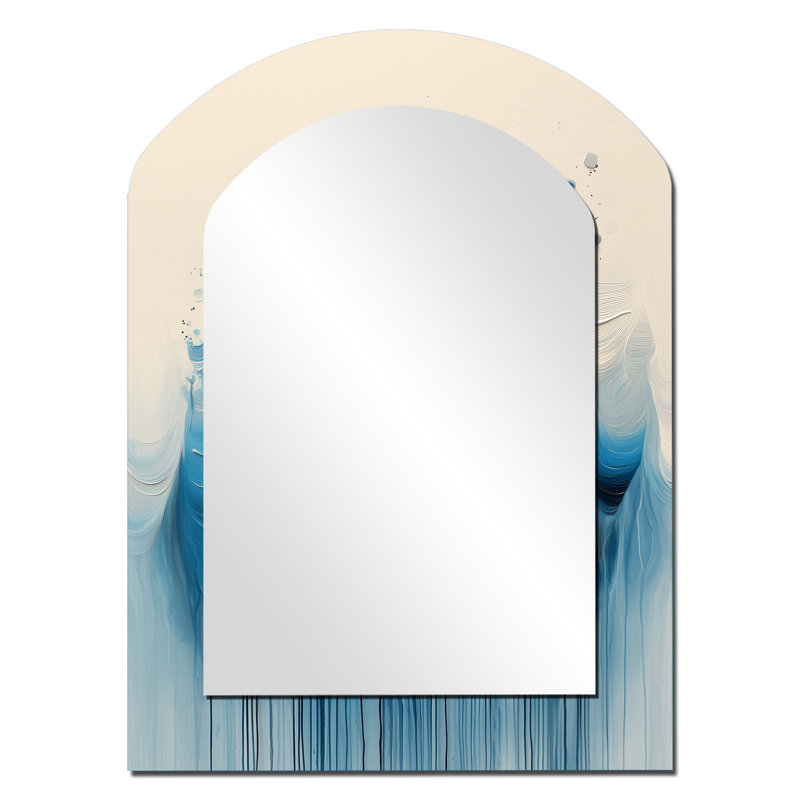 Rhythic Driauge Drip Paint Eruption I - Blue Modern, 34 po x 25 po