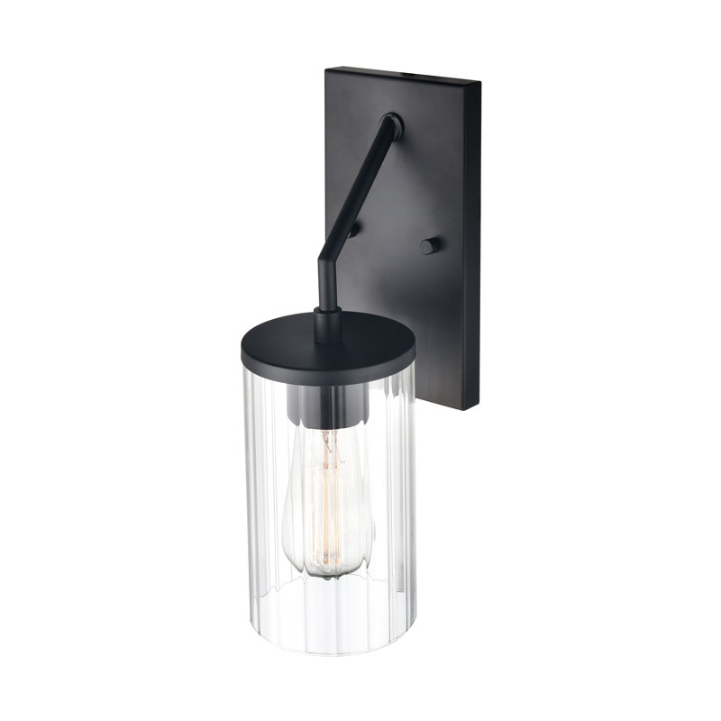 Alyette Steel Armed Sconce, Black