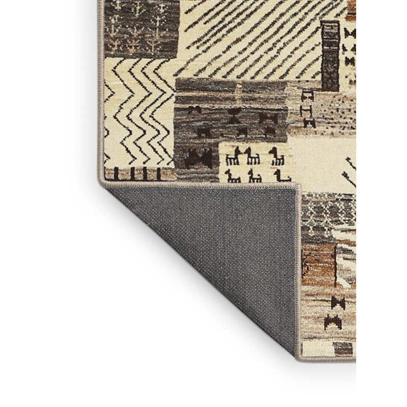 Tapis beige/brun contemporain, Rectangle 6 pi x 9 pi