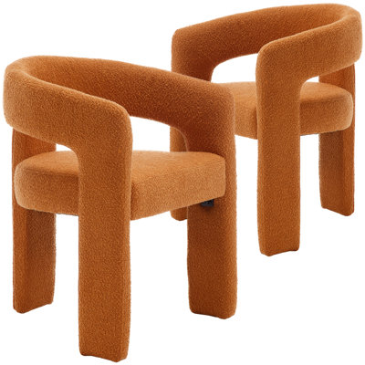 Modern Upholstered Barrel Dining Chairs