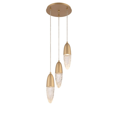 Lustre 3 lumières Écrou
