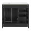 Meuble-lavabo 36 po avec lavabo en céramique-711483291