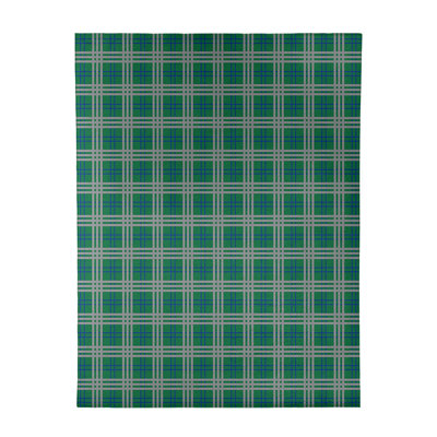 Tapis décoratif vert écossais
