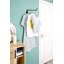 Portemanteau mural avec bras pivotant et porte-vêtements pour la salle de bain