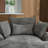 56.7" Gray Chenille Chaise Sofa Bed, No Assembly, Deep Seat with Pillows-414562361