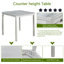 5 chaises à hauteur de comptoir avec garniture en cristal et chaises rembourrées, chaise de table gris argenté avec repose-pieds ergonomique