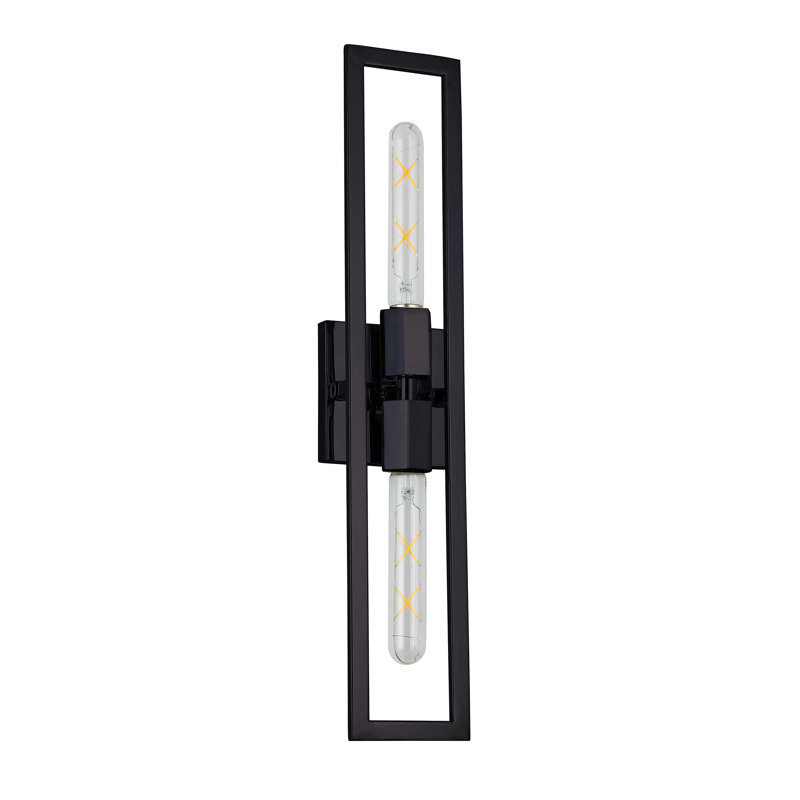 Payan Steel Wallchiere, Matte Black, 22" H x 4.5" W x 2.5" D