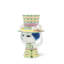 With Hat Vase H 9.6" Green