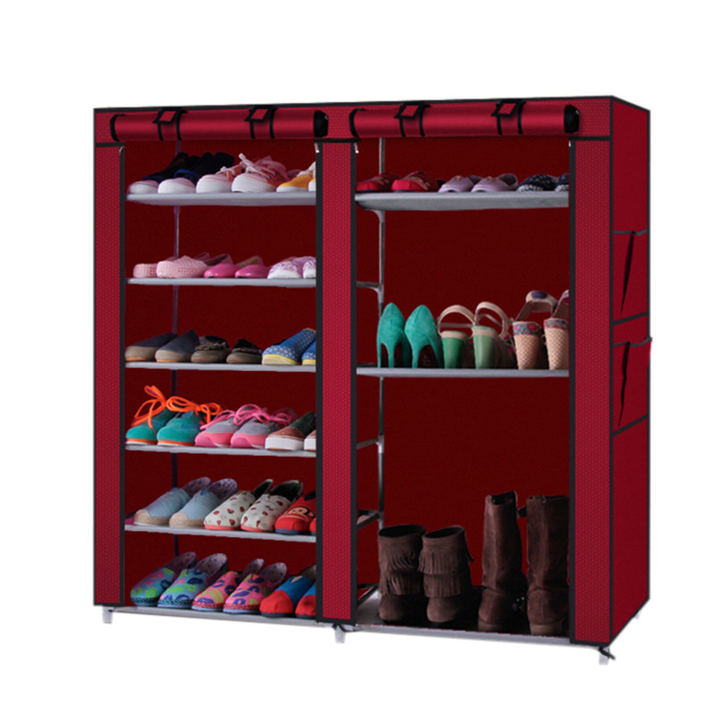 36 Pair Shoe Storage Cabinet, Red