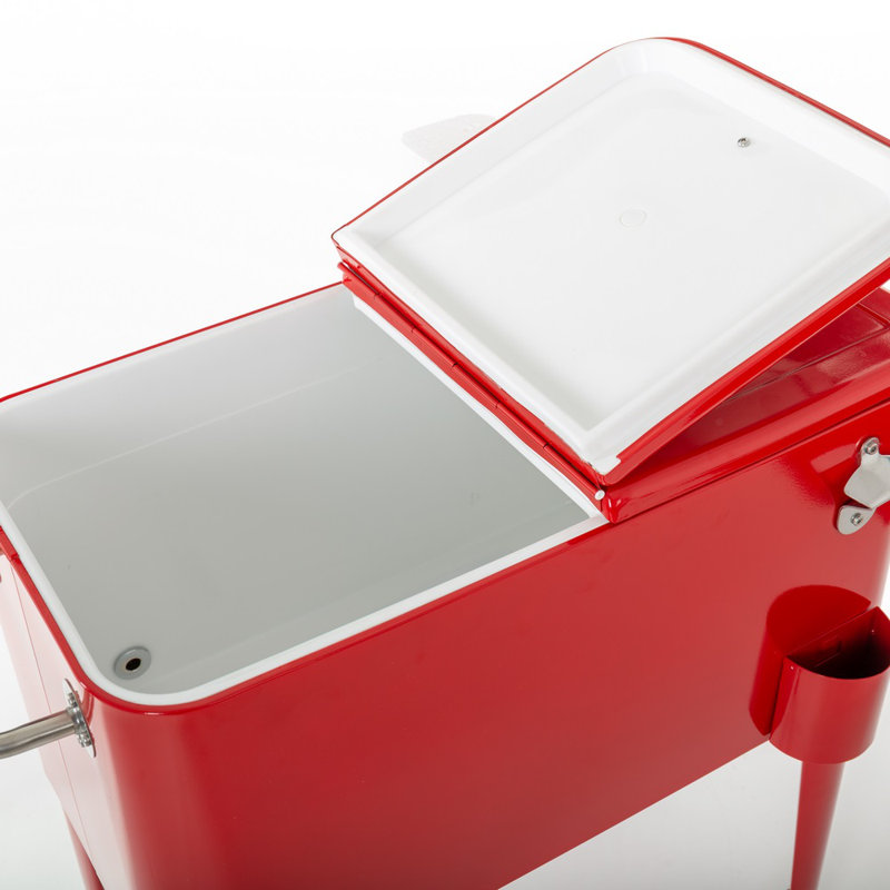 Banbridge Symple Stuff 56L Serving Station / Cart Cooler with wheels, Red