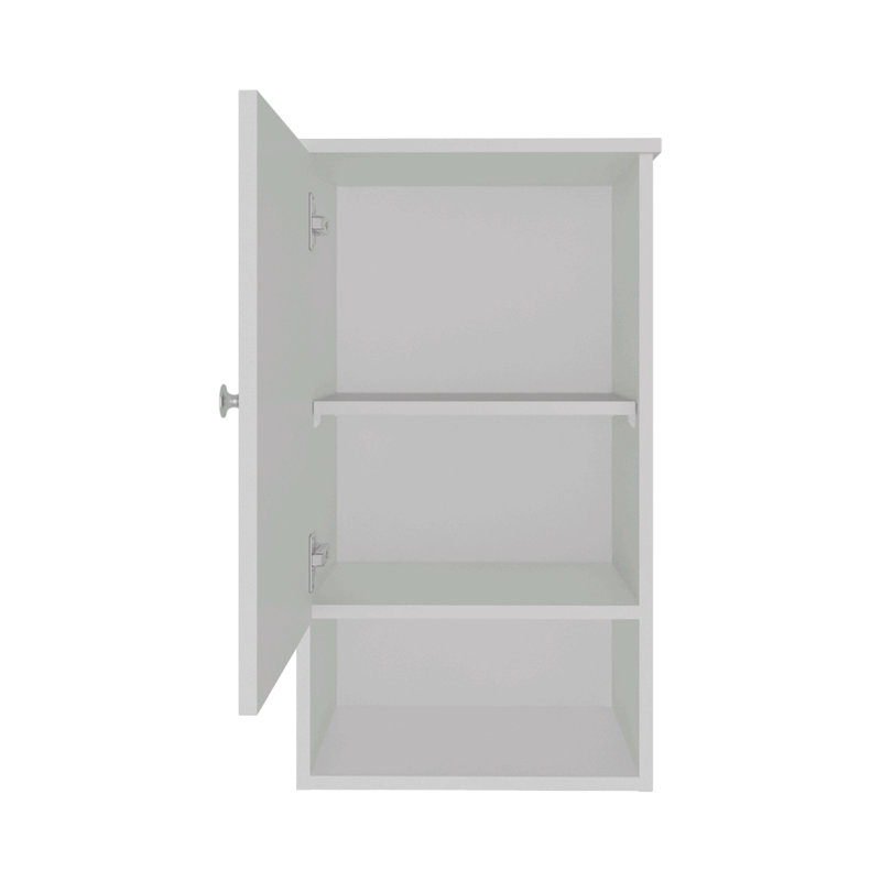 Pharmacie H 28,6 po, avec 1 porte et 3 tablettes, Blanc