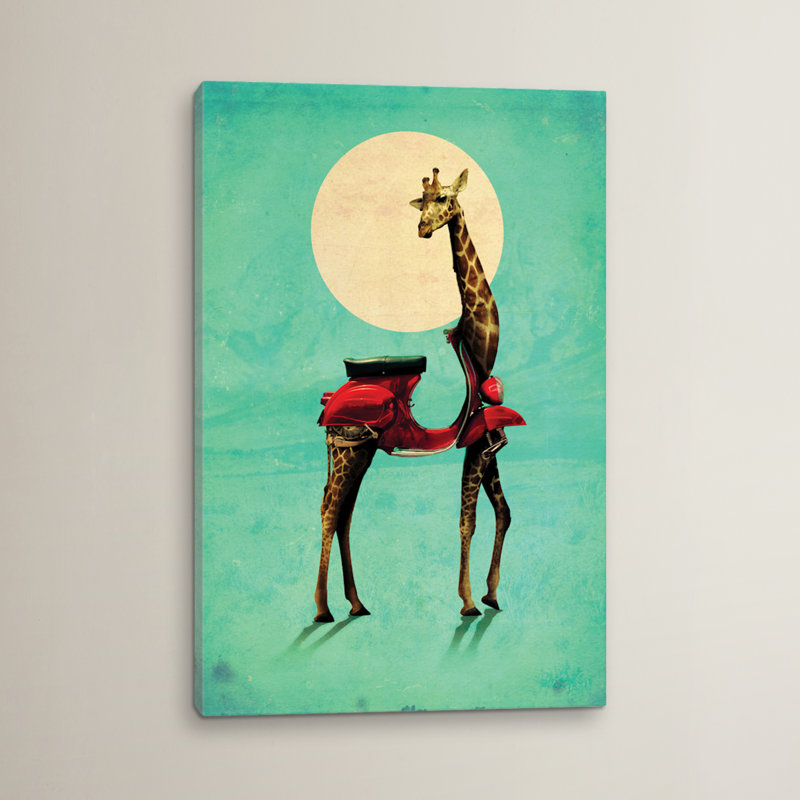 « giraffe go #2 » par ali gulec, impression sur toile tendue, H 12 po x l 8 po x P 0,75 po, Toile tendue, Pas de tapis