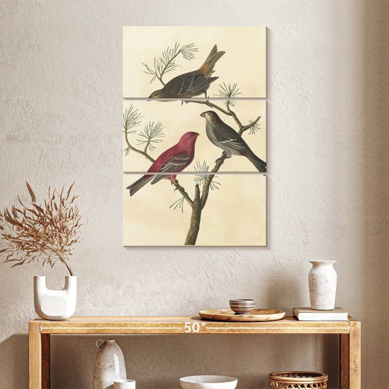 Brampt Pine Grosbeak, 57" H x 36" W