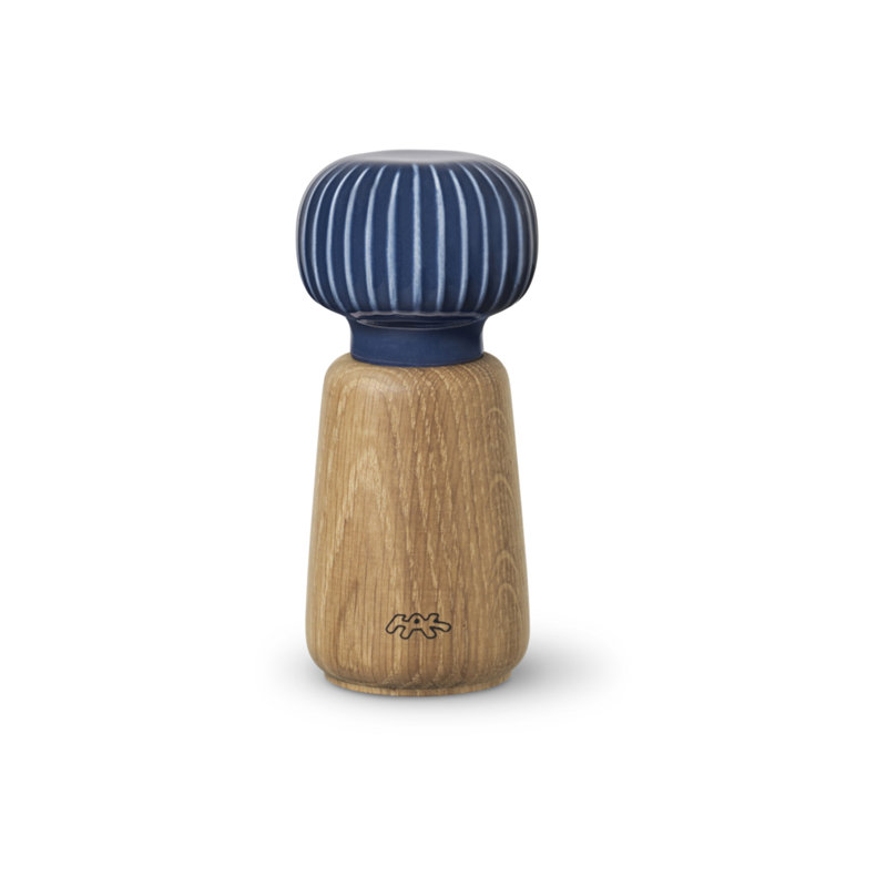 Hammershøi Salt & Pepper Mill, Blue/Natural, 5.7" H x 2.6" W x 2.6" D