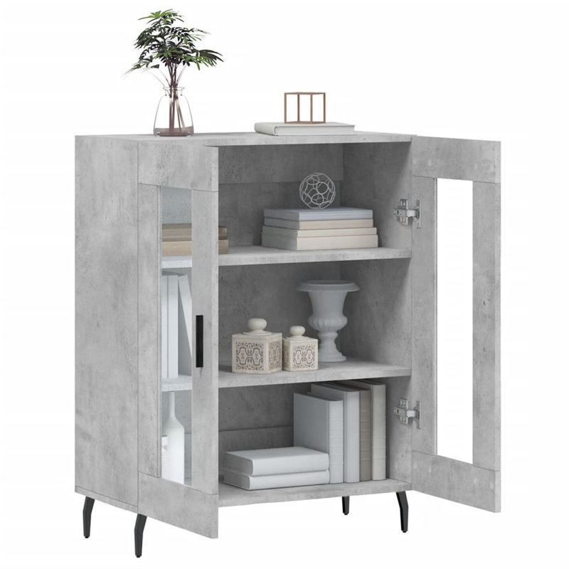Malesia Display Cabinet, Concrete Grey